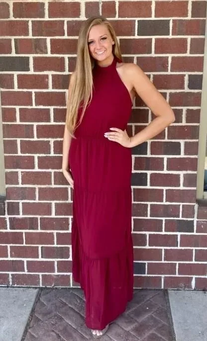 Halter Neck Maxi Dress