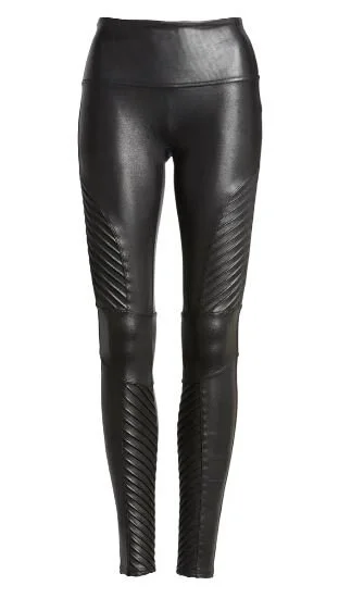 Spanx Faux Leather Moto Leggings