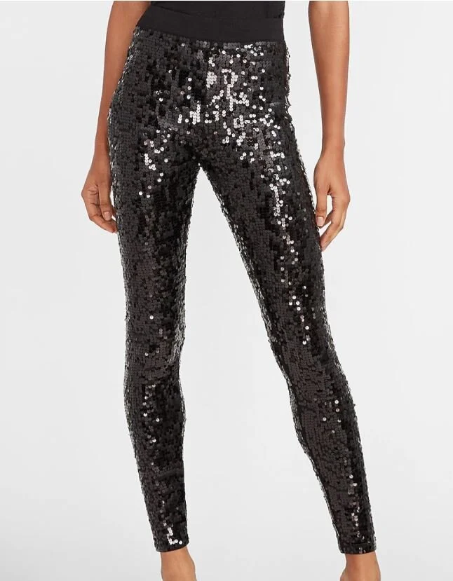 Express High Waisted Sequin Leggings
