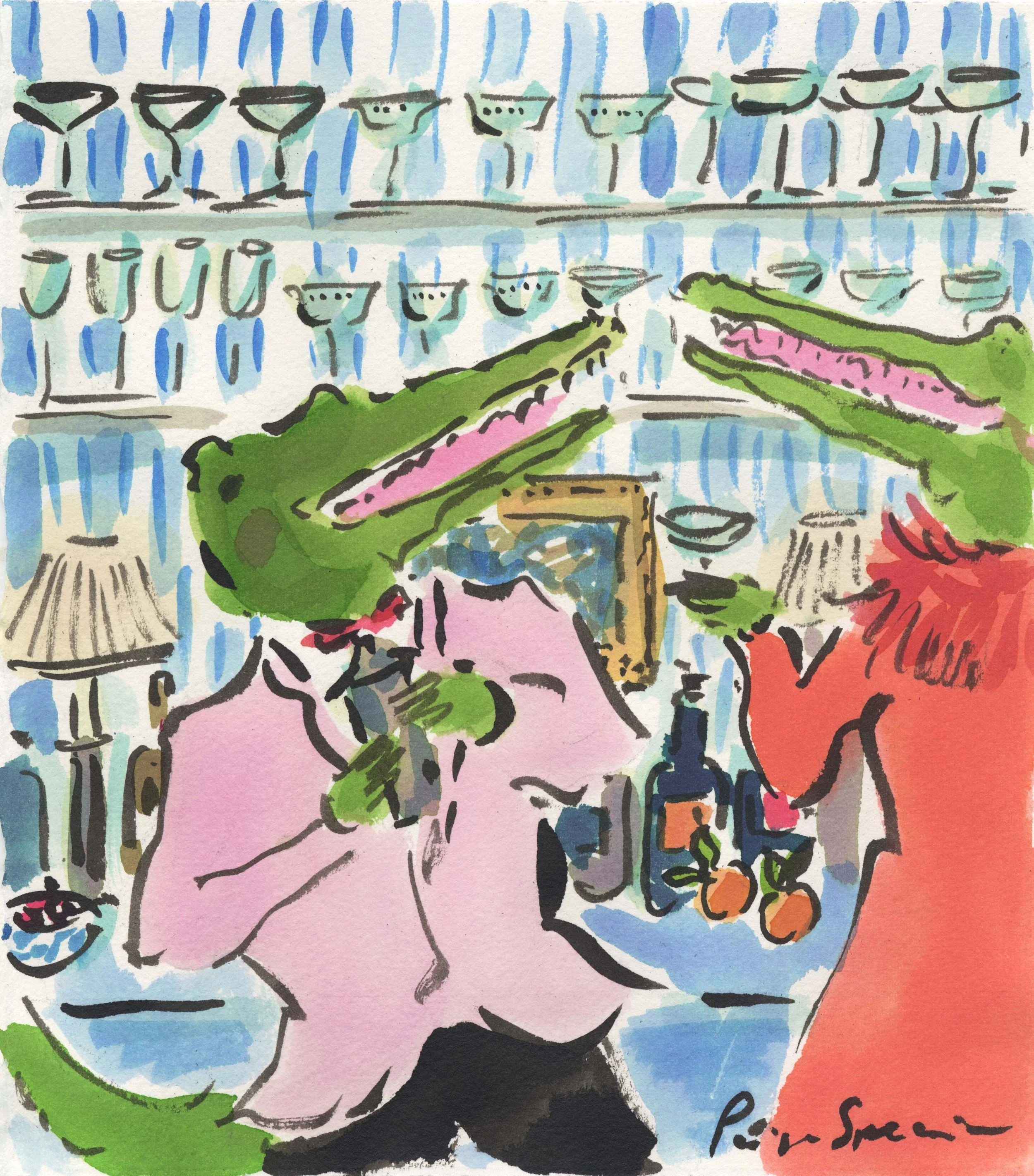 Gabbing Gators Print 8 x 9