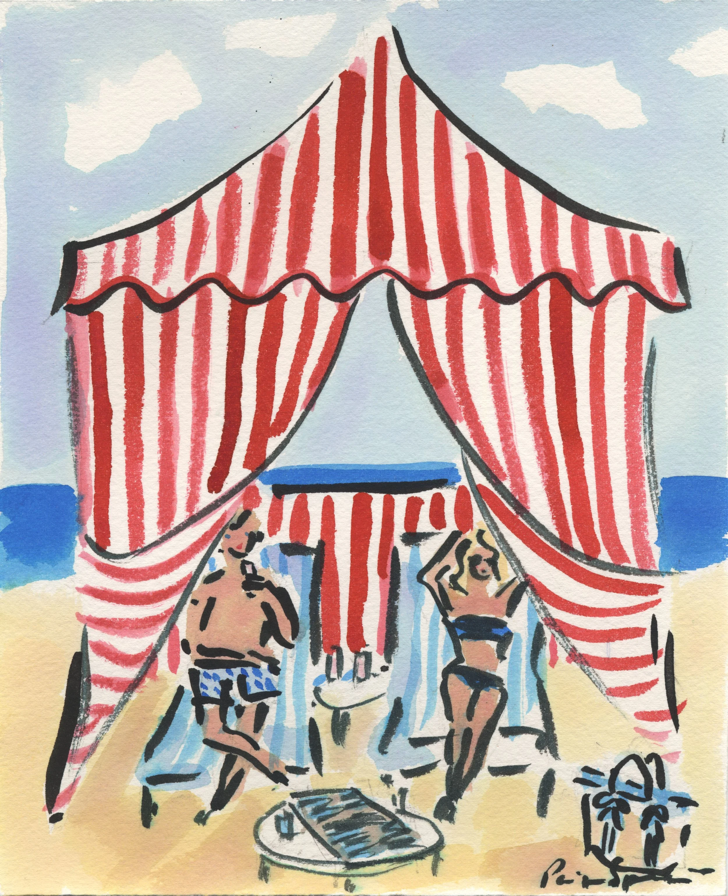 Red White and Blue Beach Cabana (SOLD)