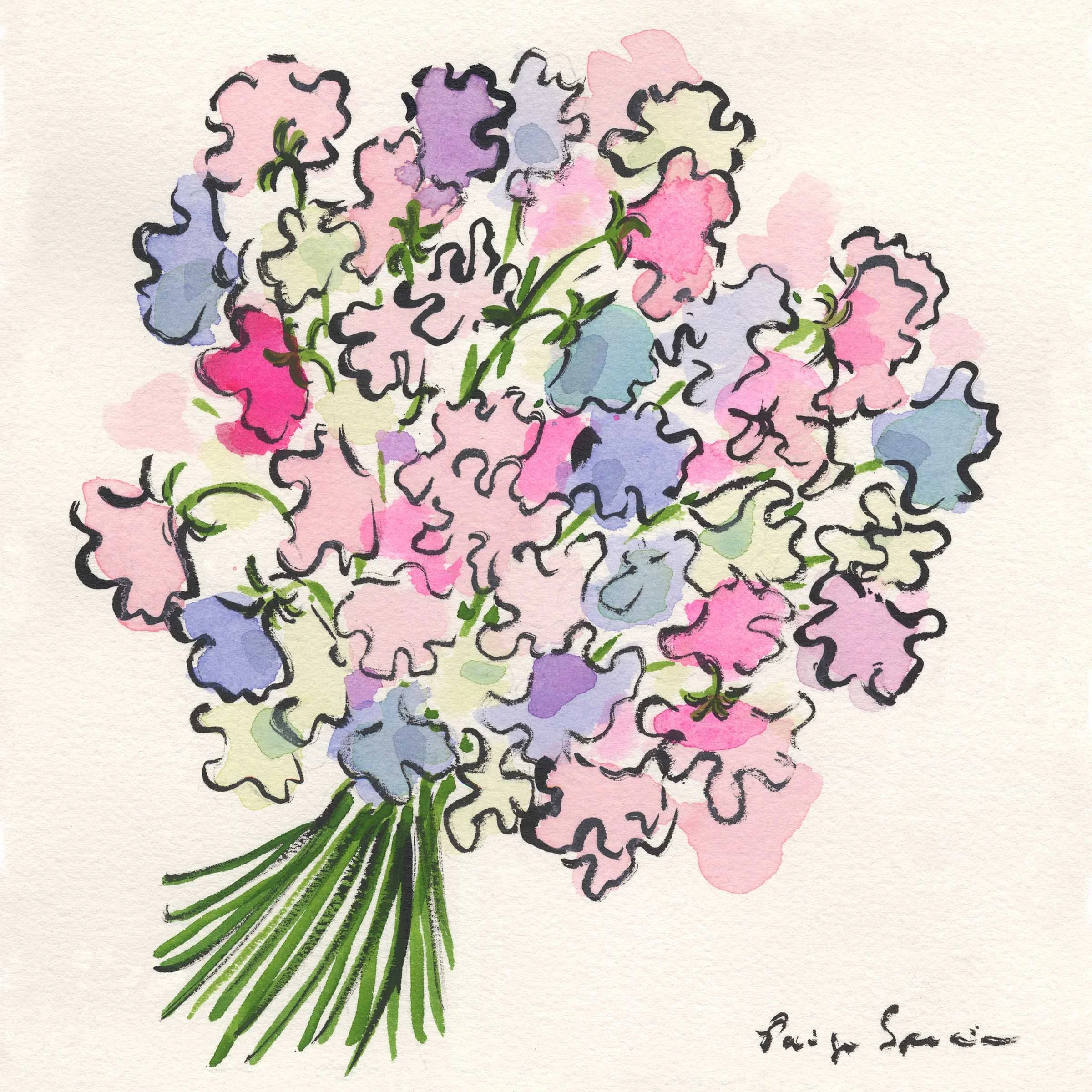 Sweet Pea Print 8 x 8