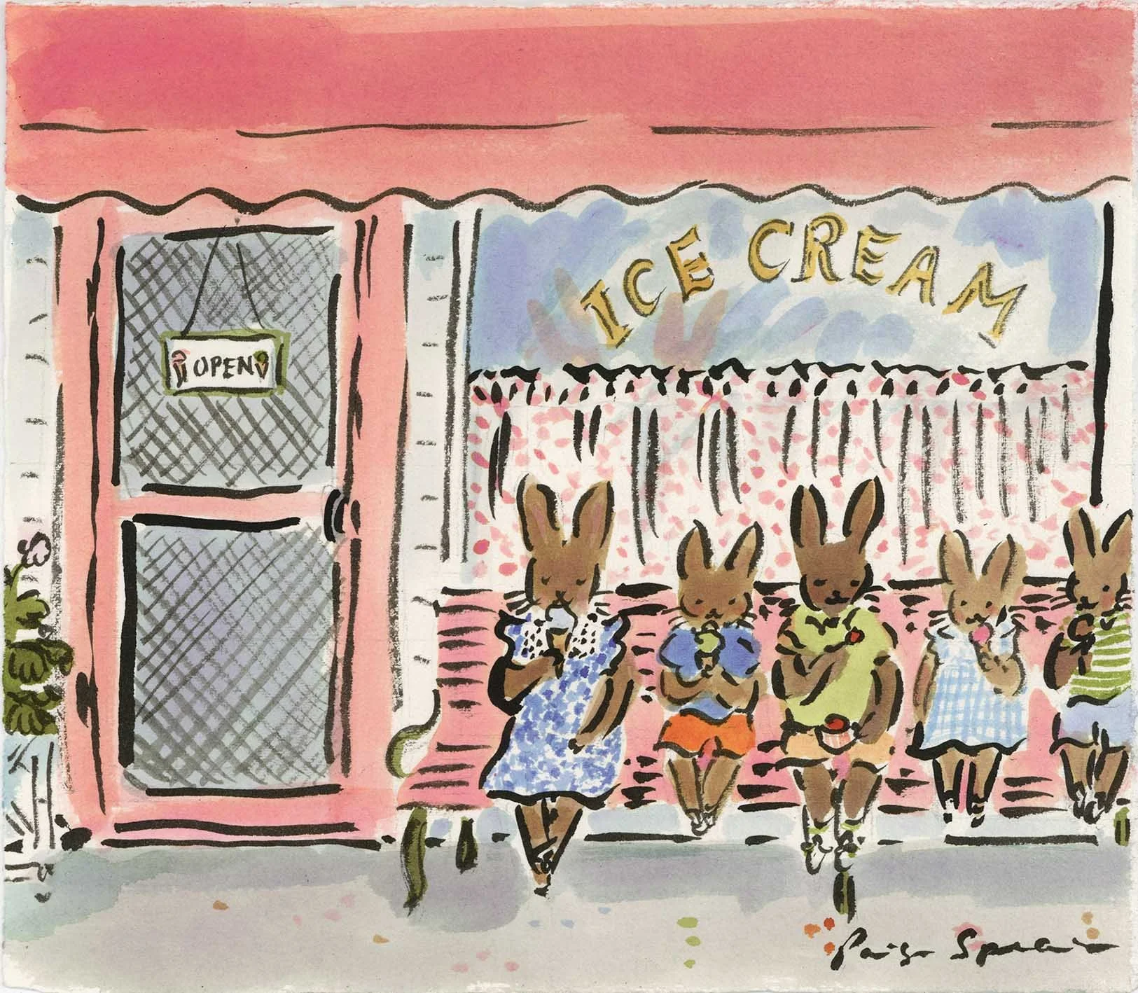 Ice Cream Bunnies (SOLD)