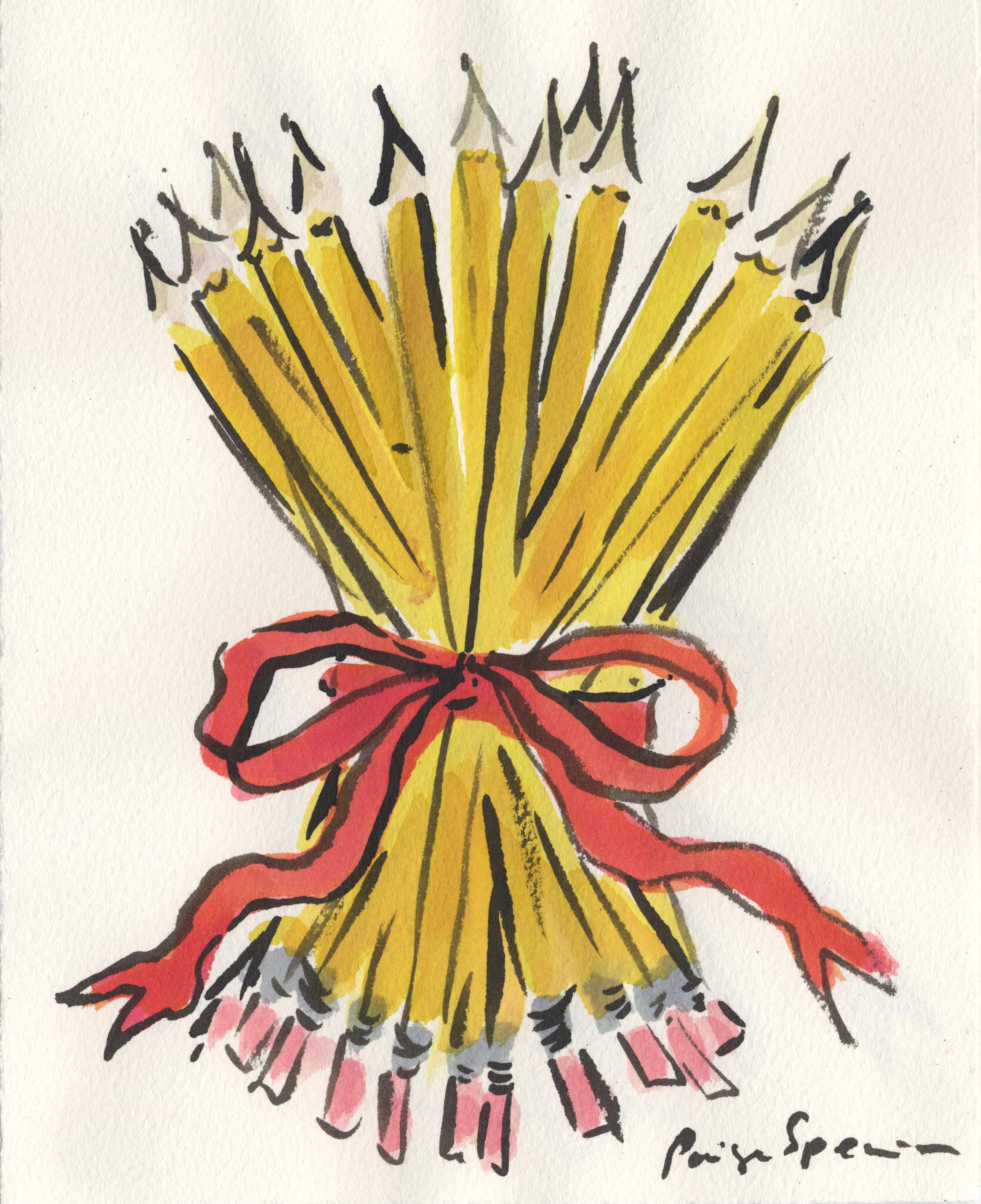 A Bouquet of Newly Sharpened Pencils (SOLD)