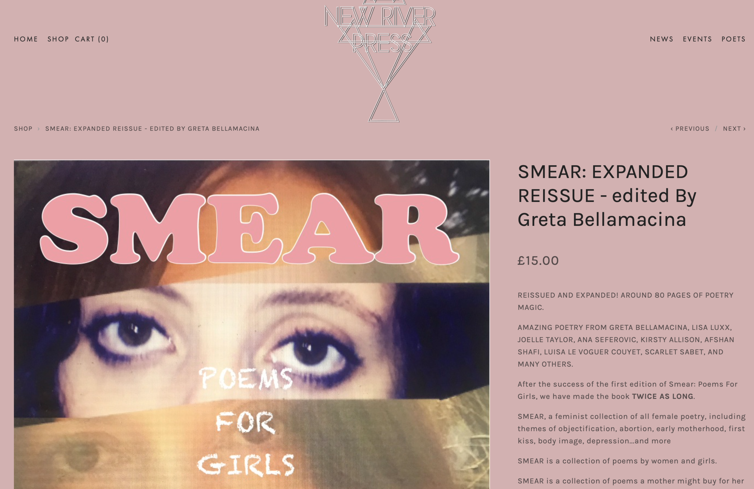 smear/ edited by greta bellamacina/ 5 poems brit parks