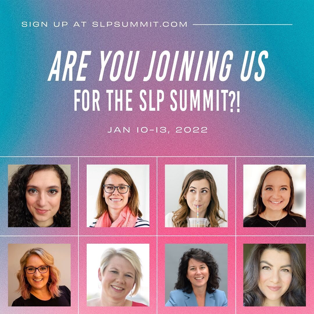 The January 2022 edition of SLP Summit starts tomorrow! Are you registered?

Rachel Dorsey (@rdorseyslp ) kicks things off with &ldquo;Writing Goals to Foster Autistic Identity at 2 pm PT/5 pm ET, and I&rsquo;m next with &ldquo;Ethical, Easier EBP: H