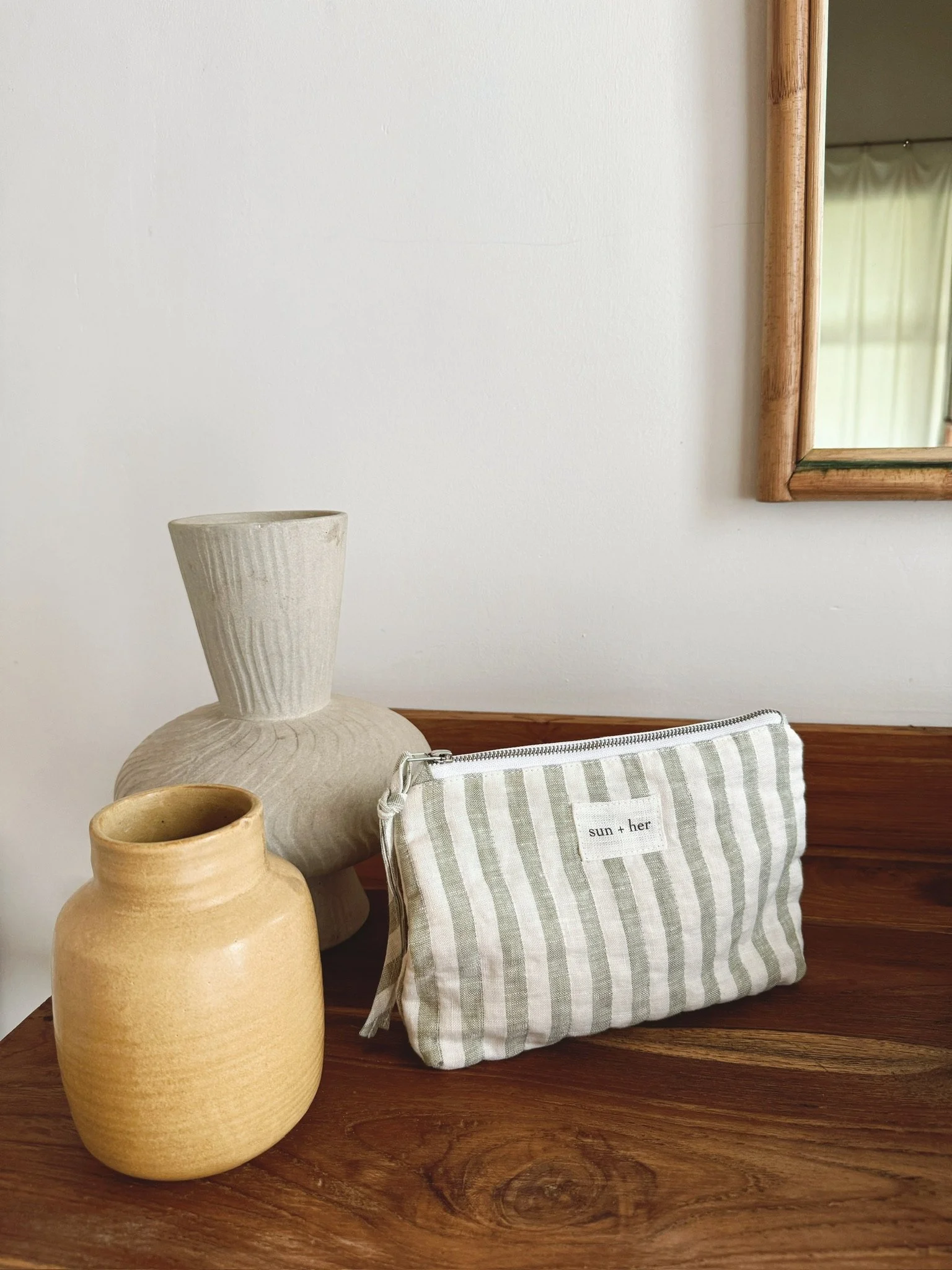 Linen Beauty Pouch