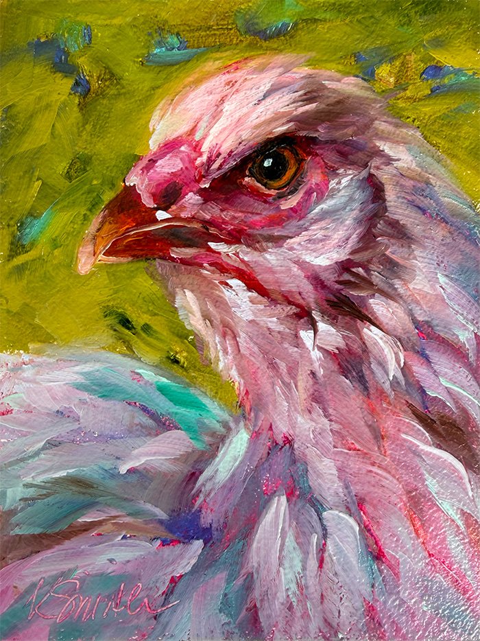 kim smith fine art_original oil painting_chicken_maude_6x8x2_cropped.jpg