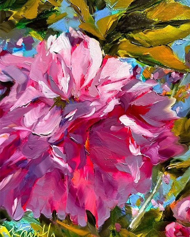 This one is titled inner glow, I painted it live on instagram this morning and did my best to keep the glow, and simplify a very complicated subject. What do you think? Mission accomplished? #cherrytree #flowersofspring #dowhatyoulove #inspiringart #