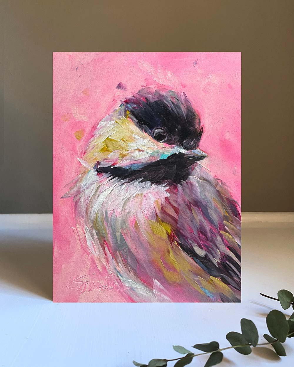 "mary" vertical original oil painting