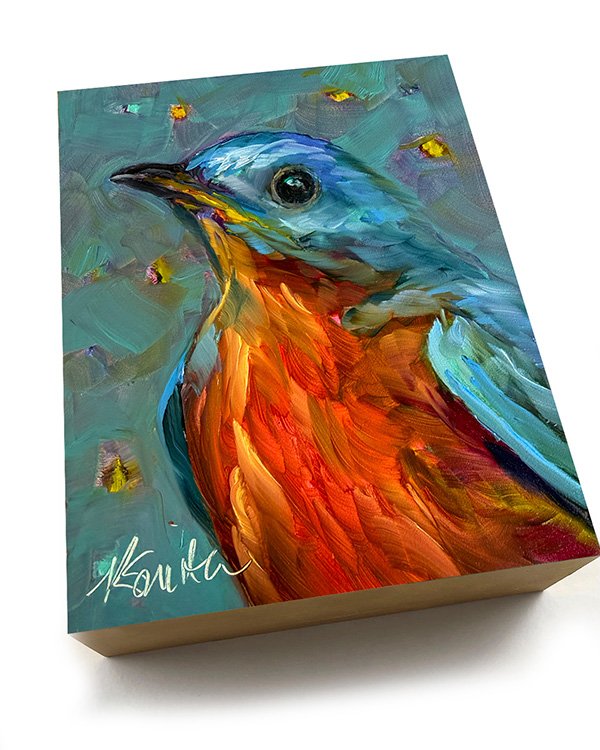 kim smith fine art_original oil painting_bluebird_oliver_6x8x2_angled_1.jpg