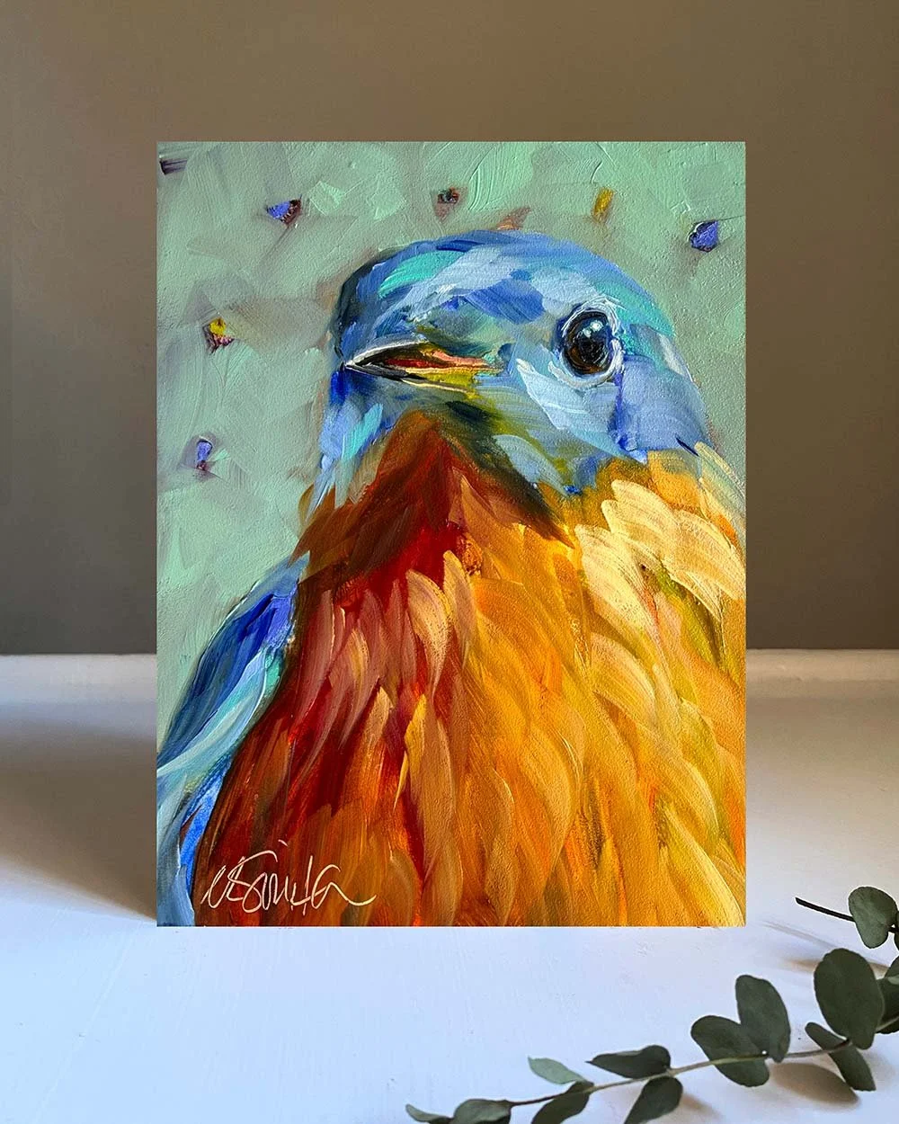 "buford" vertical original oil painting