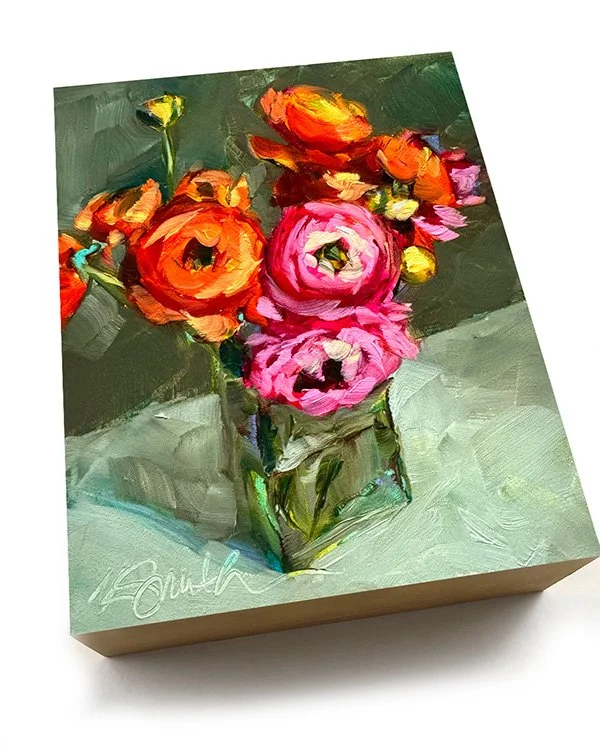 kim smith fine art_original oil painting_ranunculus_hopeful_6x8x2_angled_1.jpg