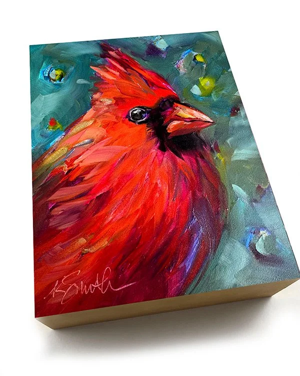25.7.24_kim smith fine art_original oil painting_cardinal_harry+6x8x2_angled.jpg
