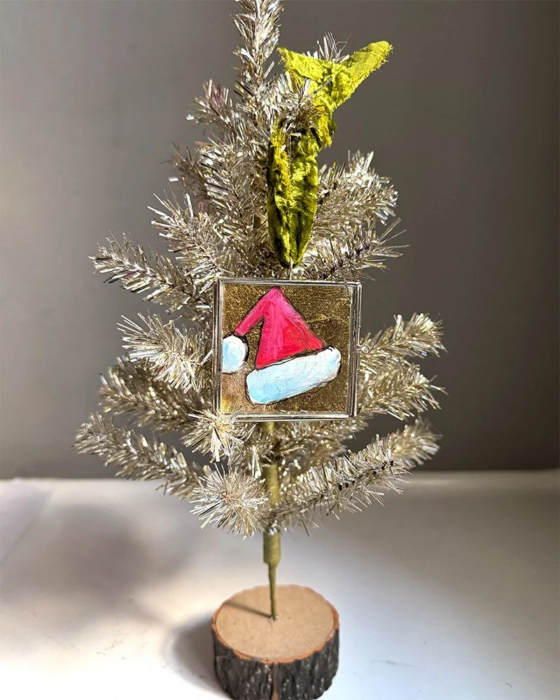 kim smith fine art_original ornament_santa hat_on tree_cropped.jpg
