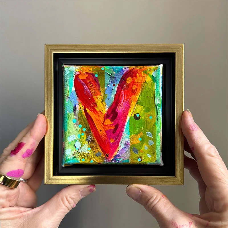 kim smith fine art_original oil painting_heart_bliss_4x4xframed_in hands.jpg