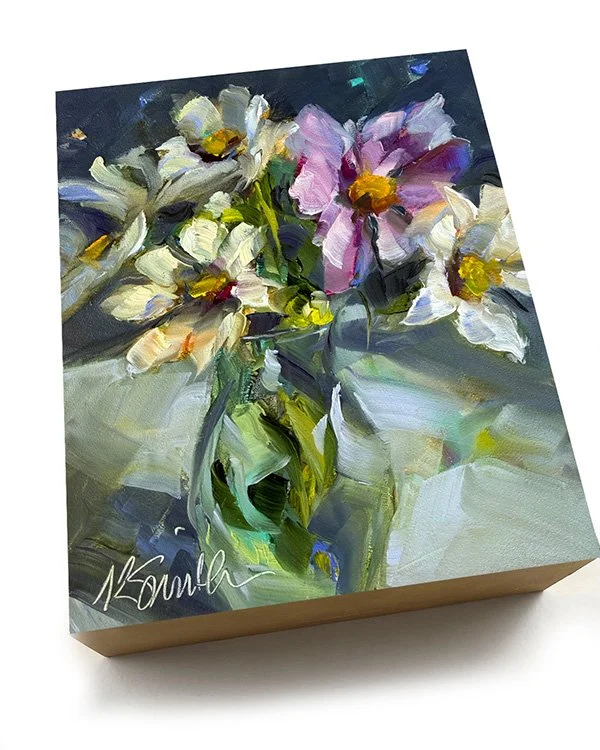 kim smith fine art_original oil painting_cosmos_until next time_6x8x2_angled.jpg