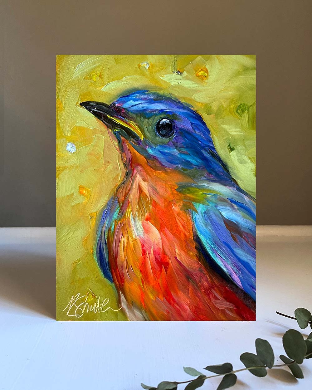 "stanley" vertical original oil painting