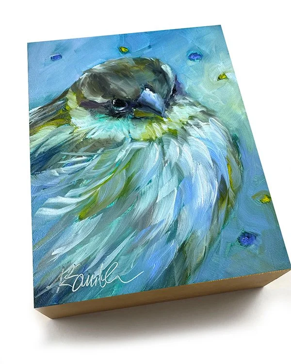 kim smith fine art_original oil painting_house sparrow_thor_6x8x2_angled_1.jpg