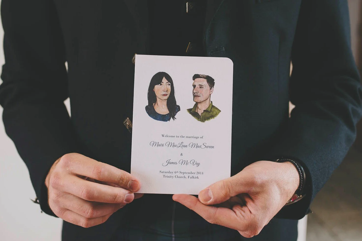Bride and Groom order of service