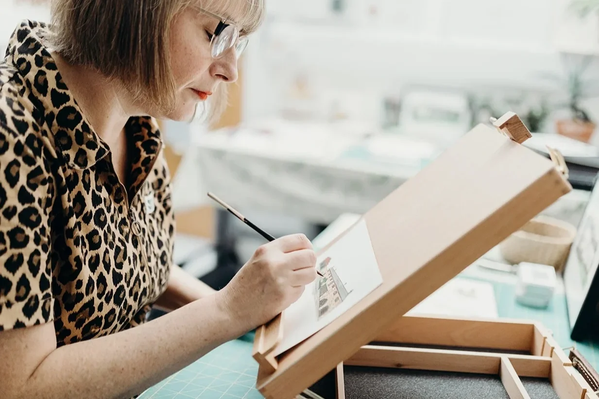 Mairi at work in the studio
