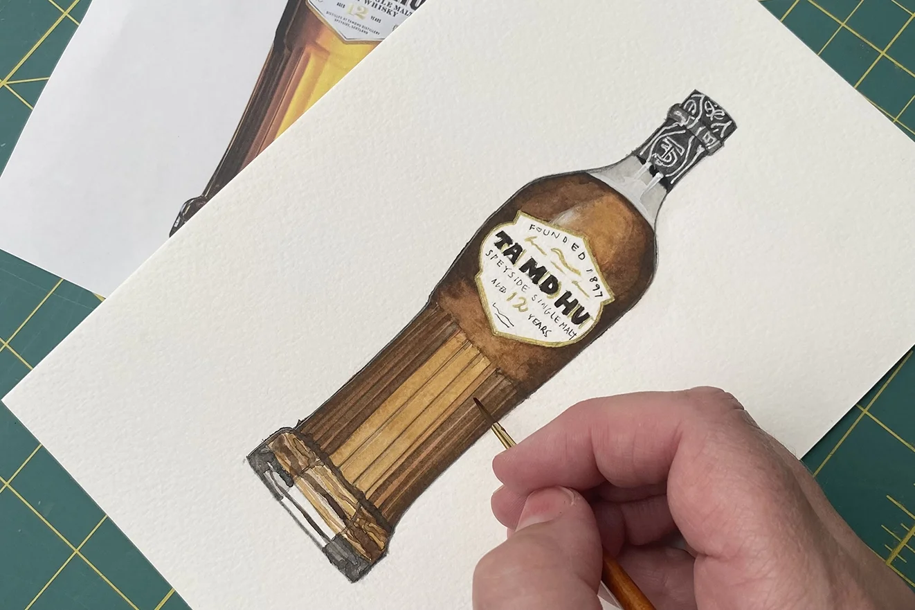 Malt whisky painting