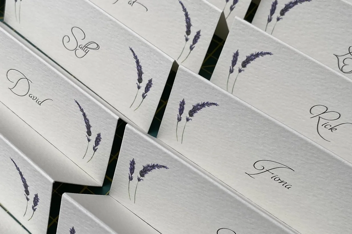 Lavender place cards