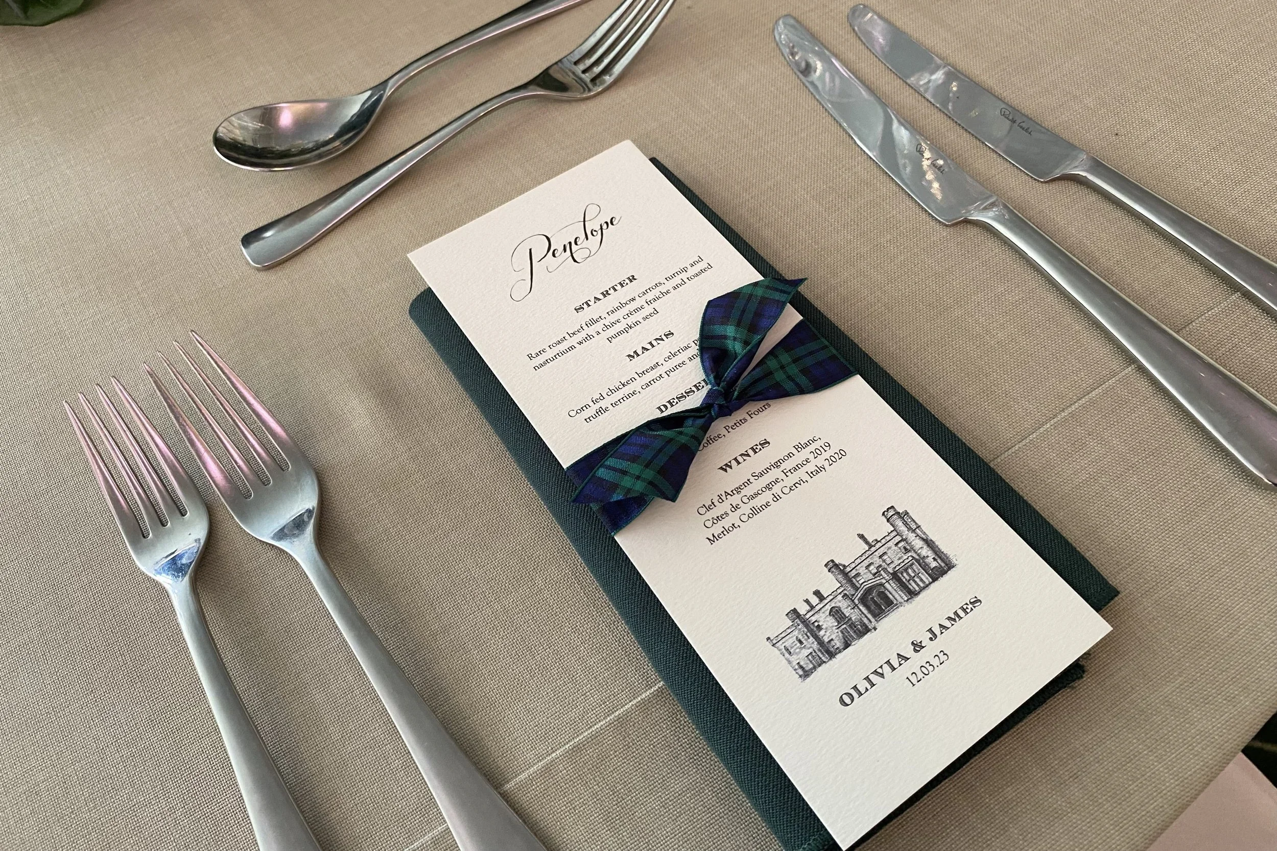 Place card/menu