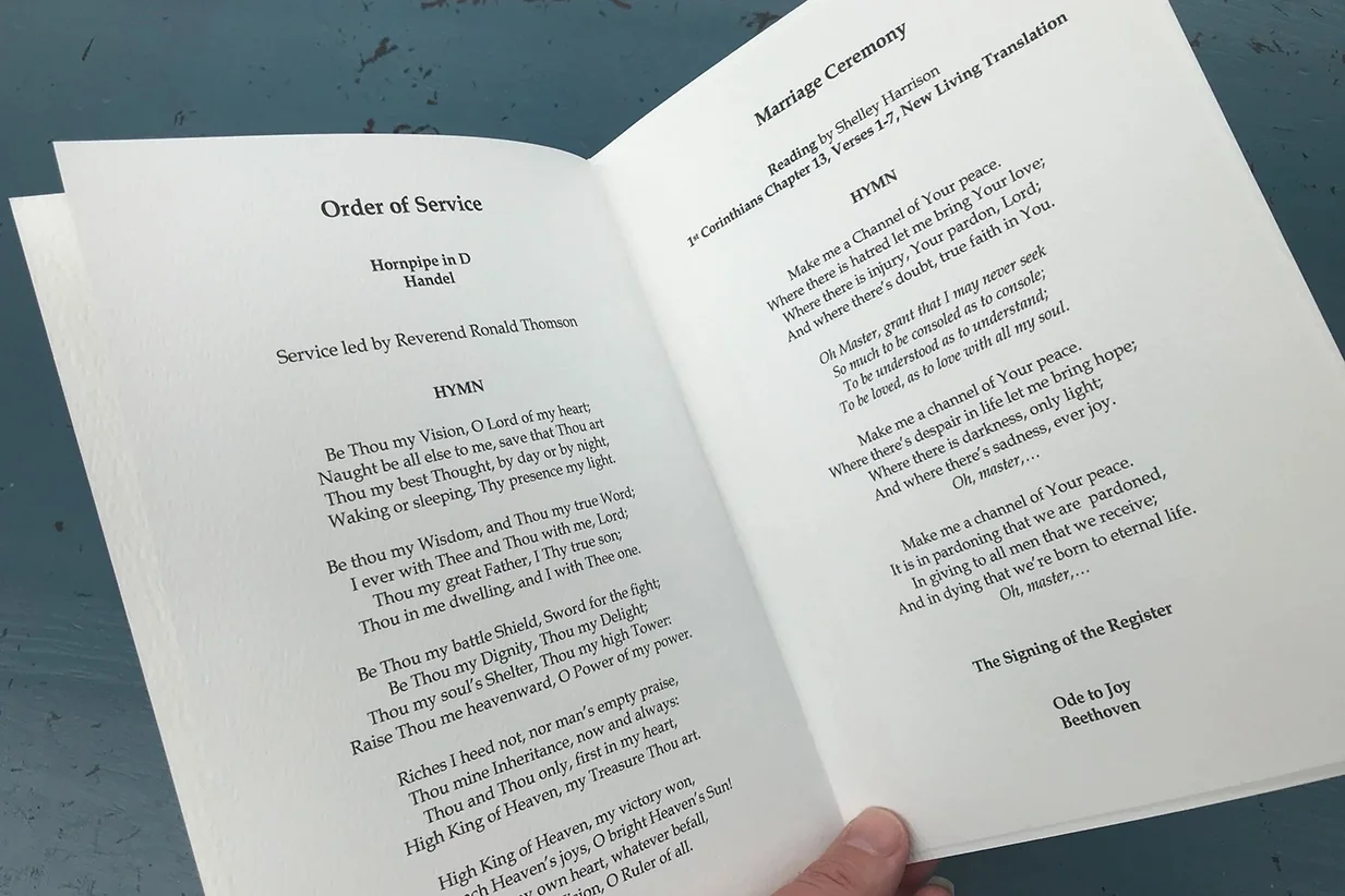 Inside Order of Service