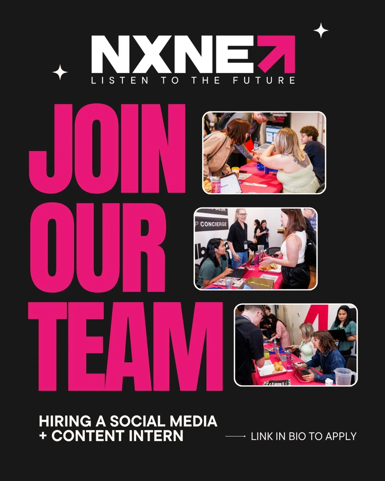 🎓✨ Attention students &mdash; your next creative gig is calling!

NXNE is hiring a Social Media + Content Intern for Winter 2026! 📣
If you&rsquo;re confident on social platforms, know your way around Canva, and have top-tier attention to detail, th