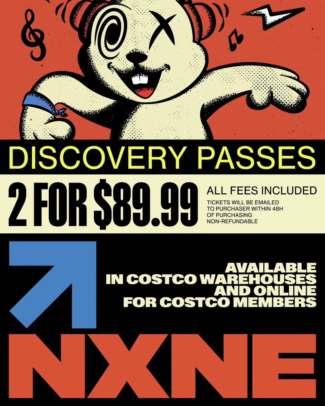 ATTENTION COSTCO MEMBERS 🚨

NXNE festival passes are now on sale in Costco warehouses and online!

Save BIG with this deal &ndash; 2 discovery passes for only $89.99 (all fees included). If you want to see over 300 bands at more than 30 of Toronto&r