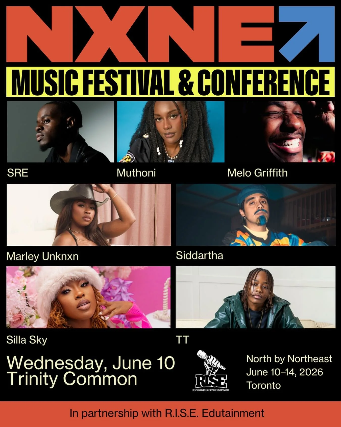 R.I.S.E EDUTAINMENT DISCOVERY STAGE x NXNE &mdash; June 10 🔥

Wednesday night at @trinitycommon
📍303 Augusta Ave

@rise_edt at NXNE 2026 highlights emerging and established artists through a curated program designed to connect grassroots creative c