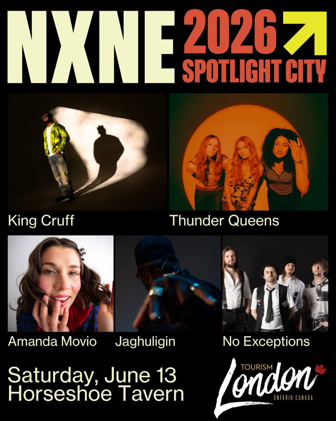 NXNE is proud to announce our official 2026 Spotlight City &ndash; the City of London.

Canada&rsquo;s UNESCO City of Music, London proudly highlights many artists, venues, and festivals, and is bringing some of their best talent to NXNE this year.

