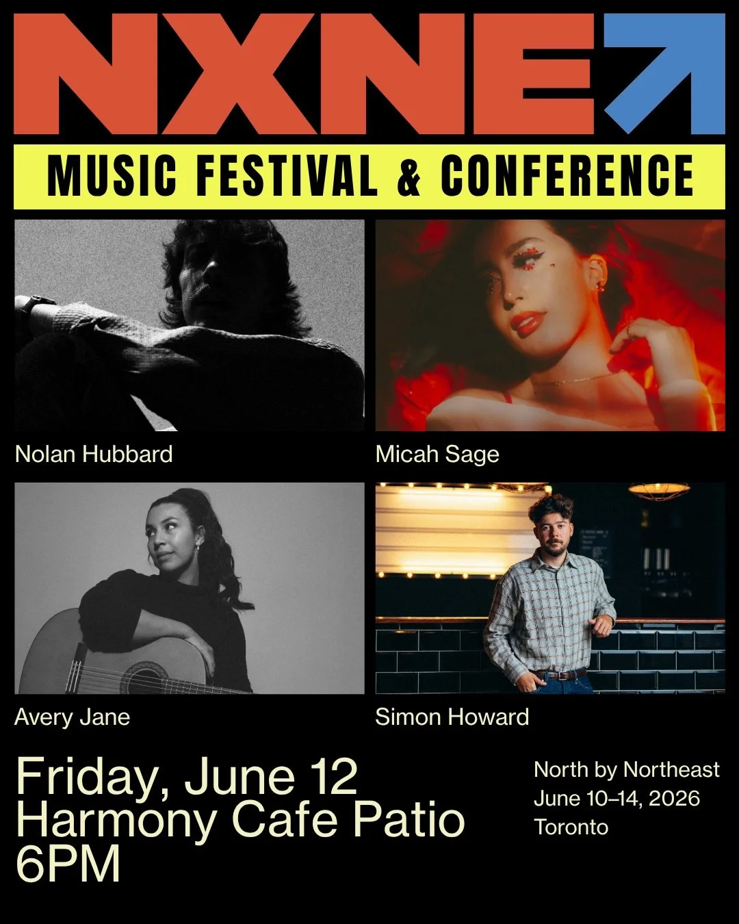 🚨 FREE SHOWS 🚨

Want to catch some amazing NXNE artists outside, in the sun, for FREE?

Come to @theharmonycafebar June 12 + 13 for some chill acoustic patio shows. We&rsquo;re bringing the music, the vibes, and (hopefully) the good weather &ndash;