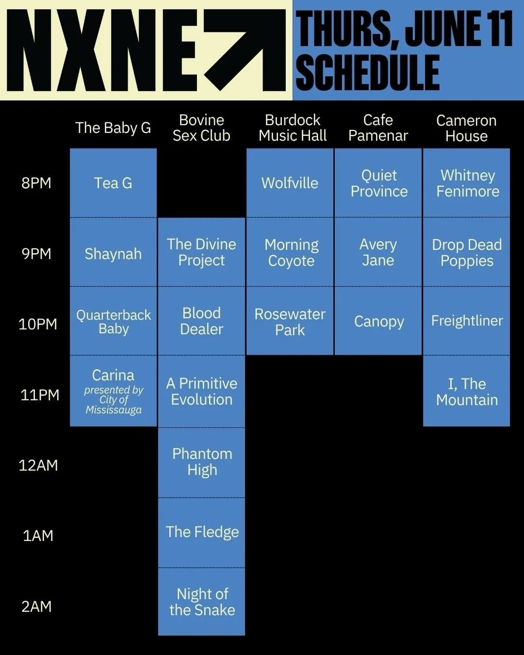 🔊NIGHT TWO IS HERE🔊

Last night, we kicked off NXNE 2026 with an unforgettable night of music and programming. Tonight, we have even MORE for you to discover 🔥

Set times subject to change. Full details and passes still available at nxne.com

#NXN
