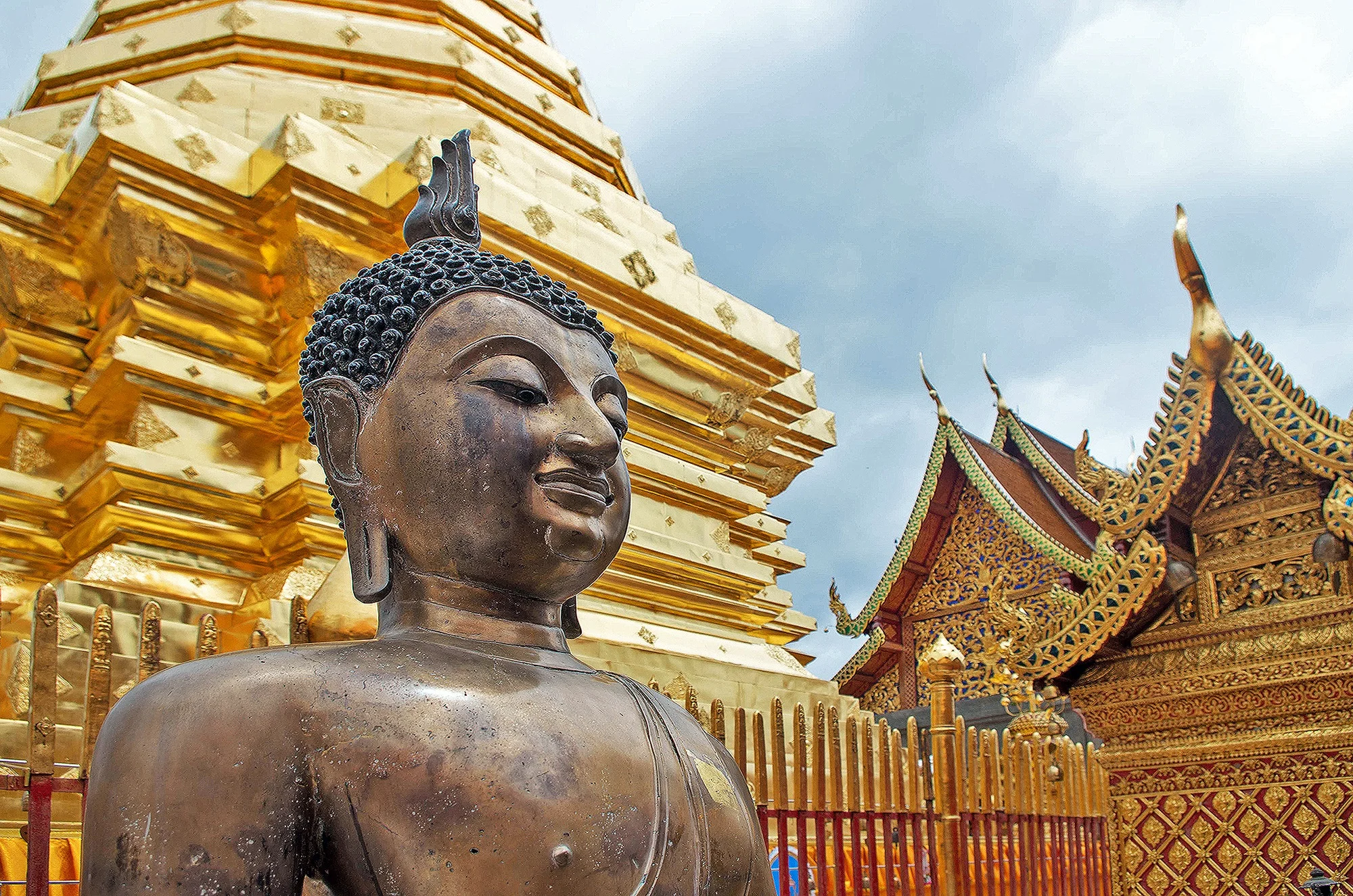 Buddhist temple in Chiang Mai, Thailand. 