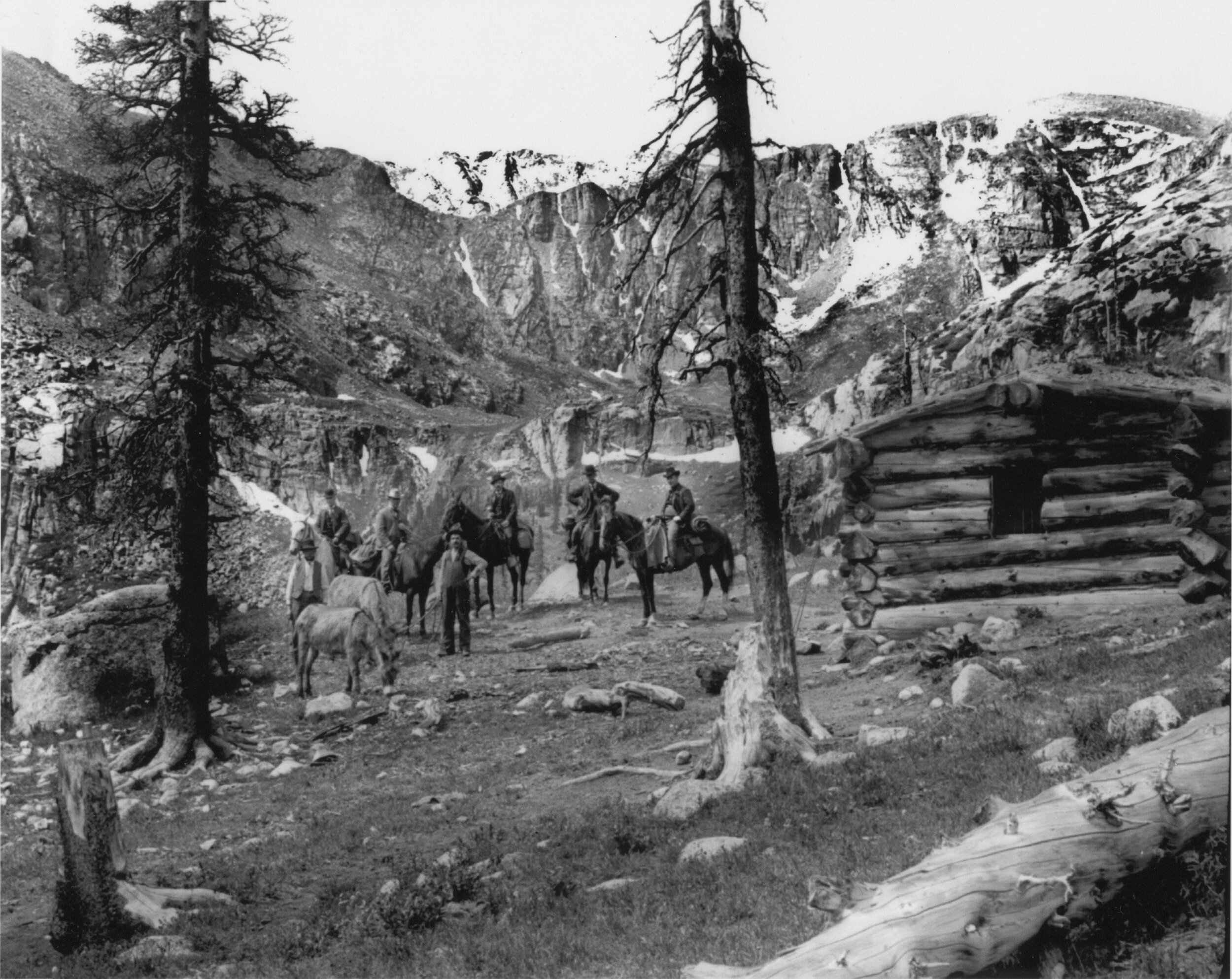  This photo of a recreational cabin at Chicago Lakes gives you a picture of what camping was like in the late 1800's. The remains of this long gone cabin can still be seen today. 