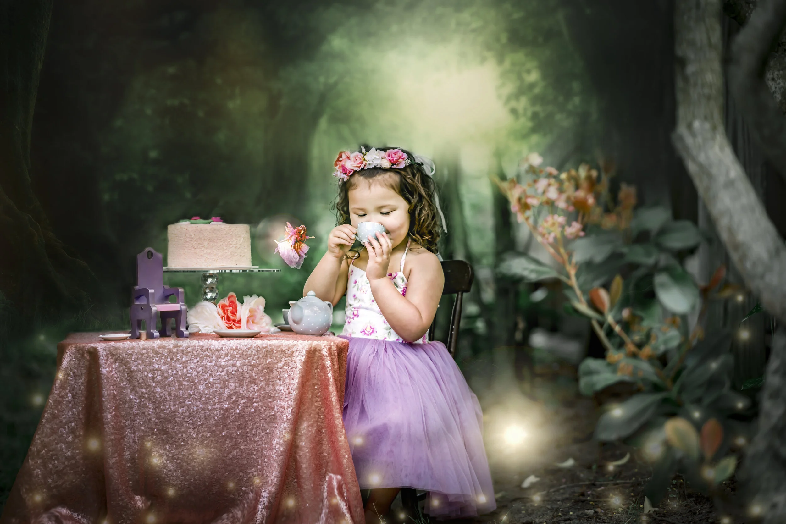 Fairy Tea Party: Before and After