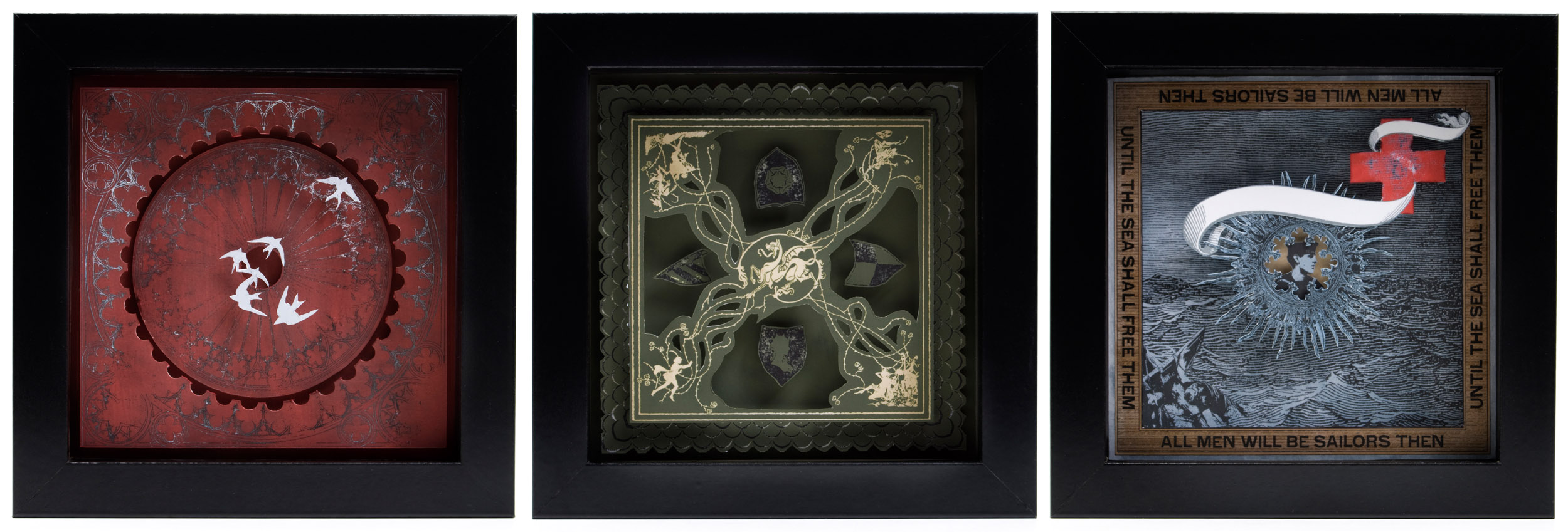 Pauper Voile designs as small shadow boxes