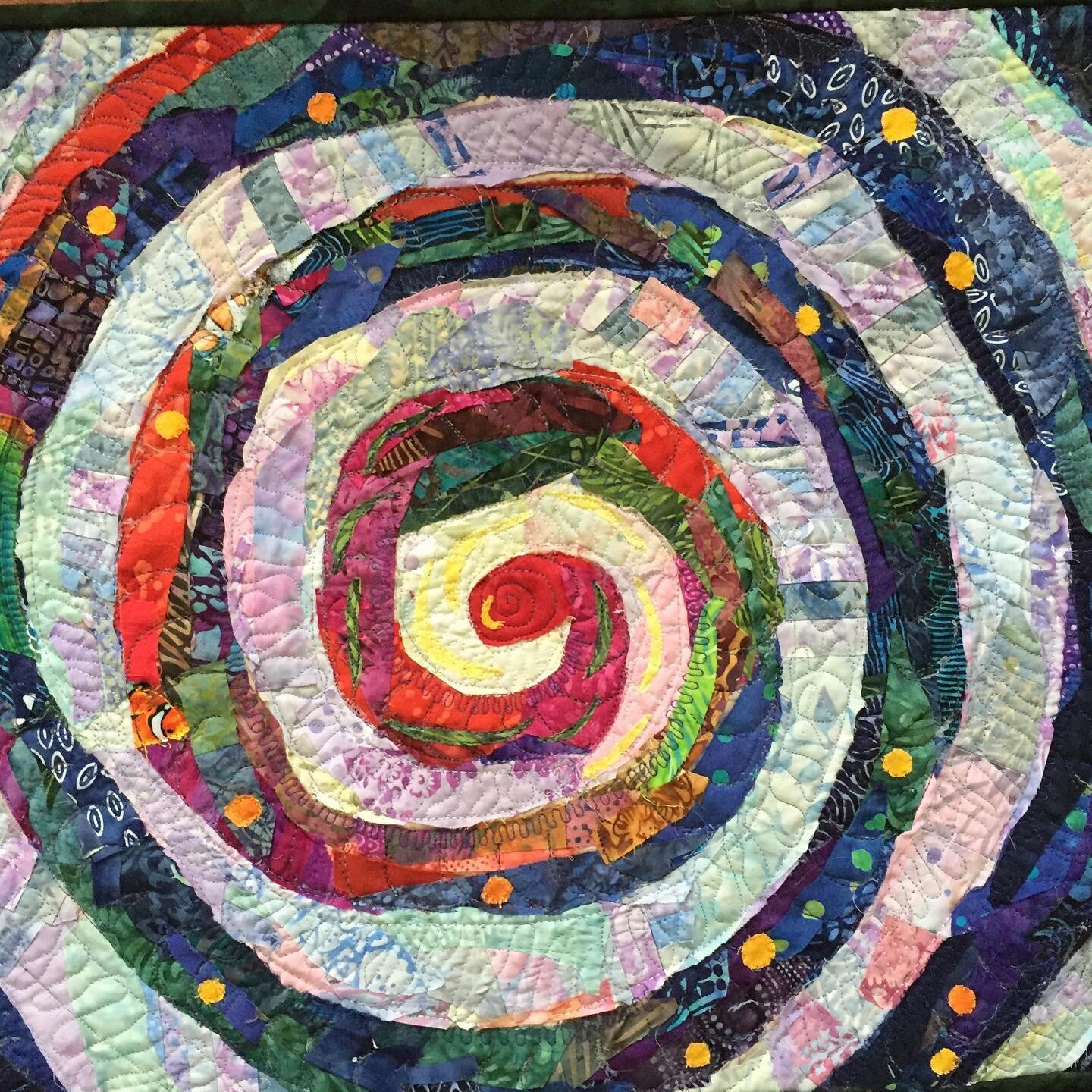 Fluids. The spiral of life. #thebodyminddance #bodymindcentering #embodiedanatomy #artquilt