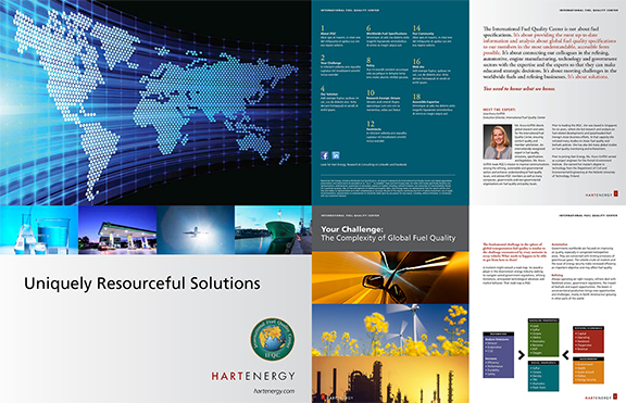 Brochure designs for B2B services.
