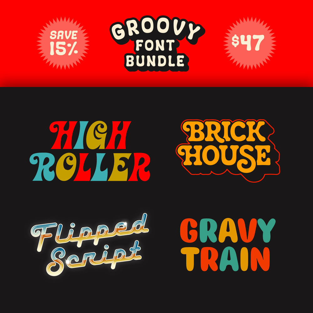 Groovy Font Bundle — Holy Smokes Supply Co.
