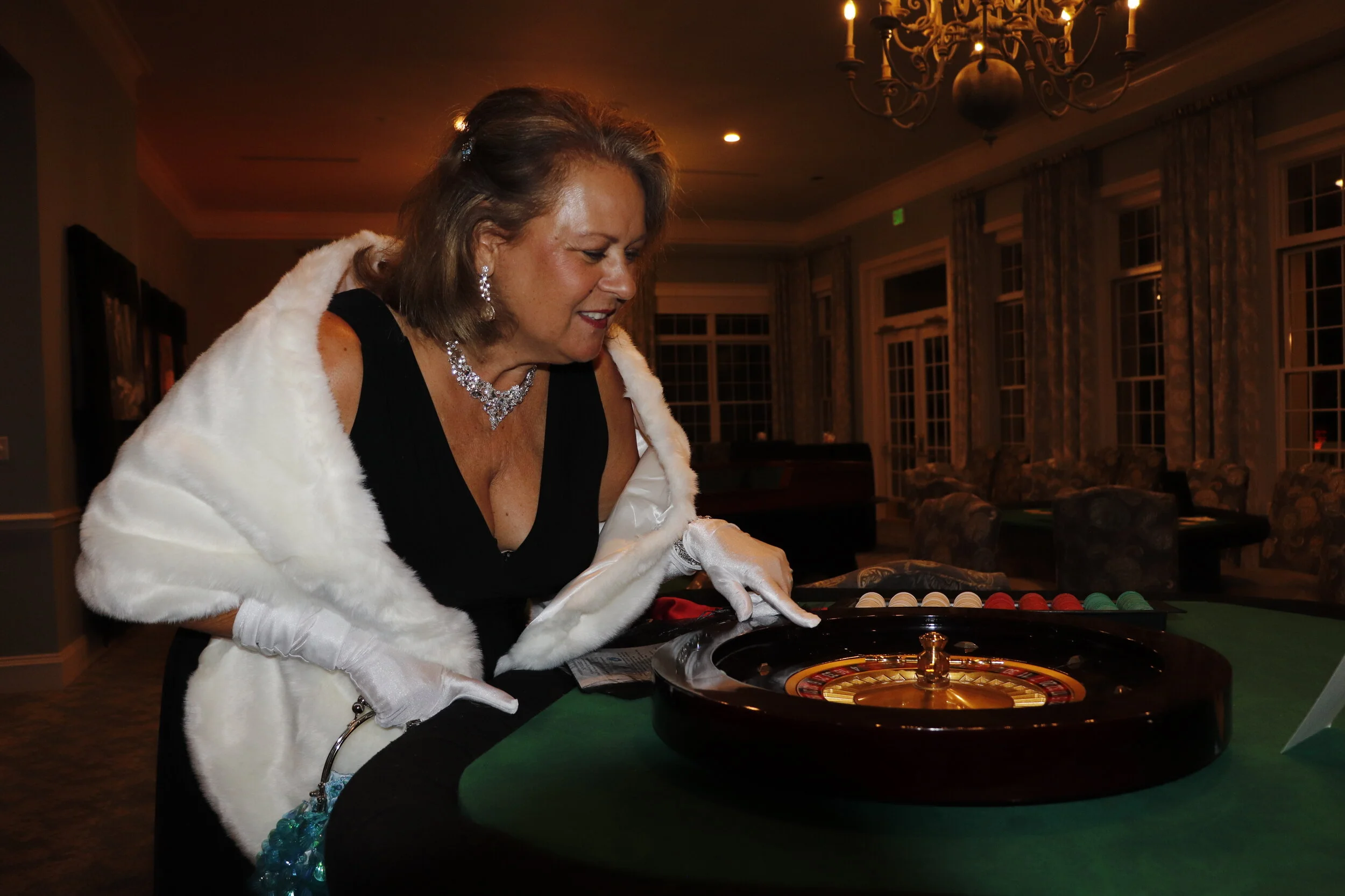Tammy Kelley at the roulette table