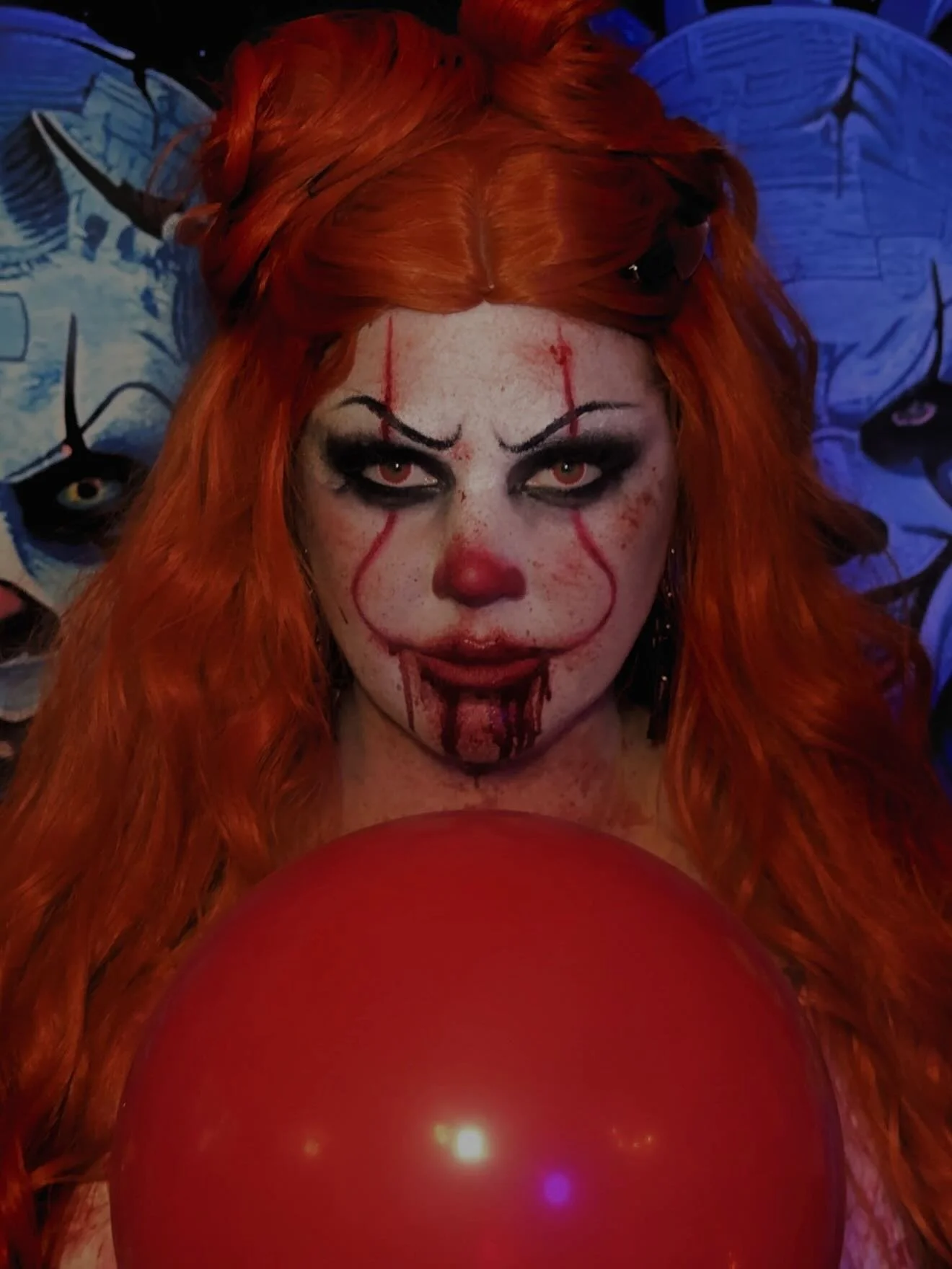 Two clowns, one nightmare 🤡🎪🩸

Makeup: @courtneyleighartistry 
Client: @kristinas7000 + @ribdoghans 

#HalloweenMakeup #SpookyClown #FXMakeup #MakeupMagic #GlamToGore #MakeupArtistCanada #SFXArtist #SpookySeason #pennywisemakeup