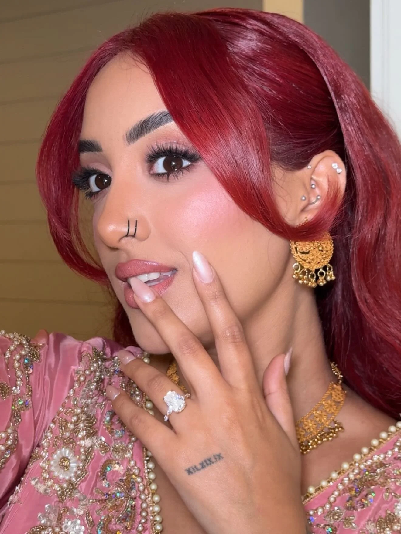 All the pink vibes for Lucky&rsquo;s shagan 💗🌸🌷🎀

Bride: @xo_lkh03 
.
.
.
Bridal makeup artist | Indian bridal makeup Vancouver | shagan makeup | Indian engagement glam | south asian mua Vancouver | pink glam | Fraser valley makeup artist