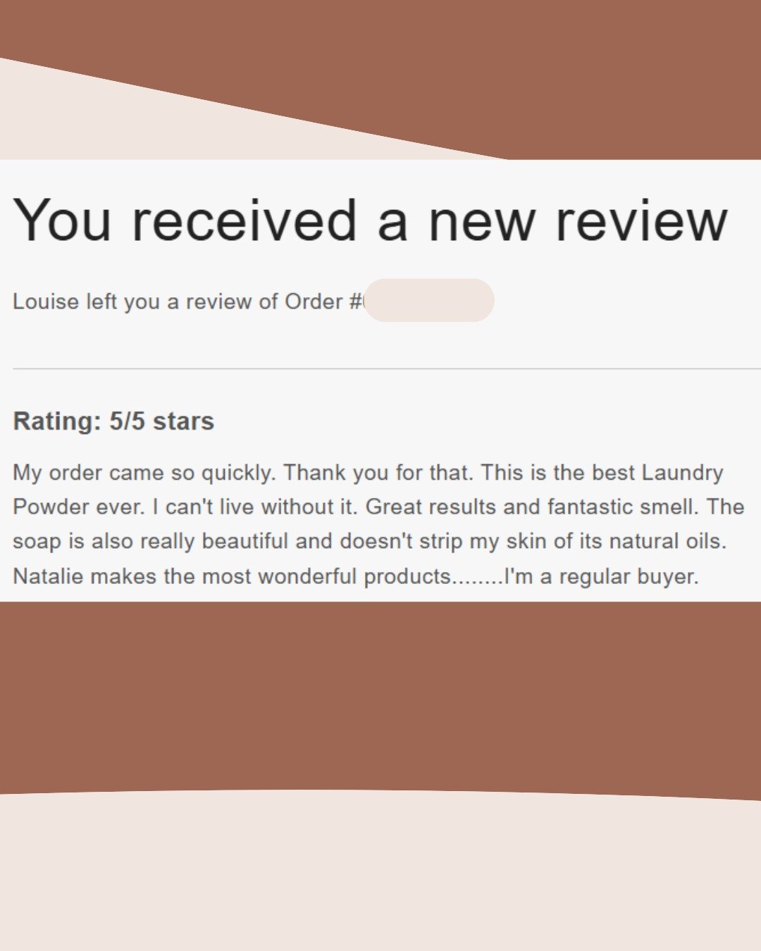 &ldquo;The best laundry powder ever &mdash; I can&rsquo;t live without it!&rdquo; 💚
Another beautiful message from one of our happy customers:

&ldquo;My order came so quickly. Thank you for that. This is the best Laundry Powder ever. I can't live w