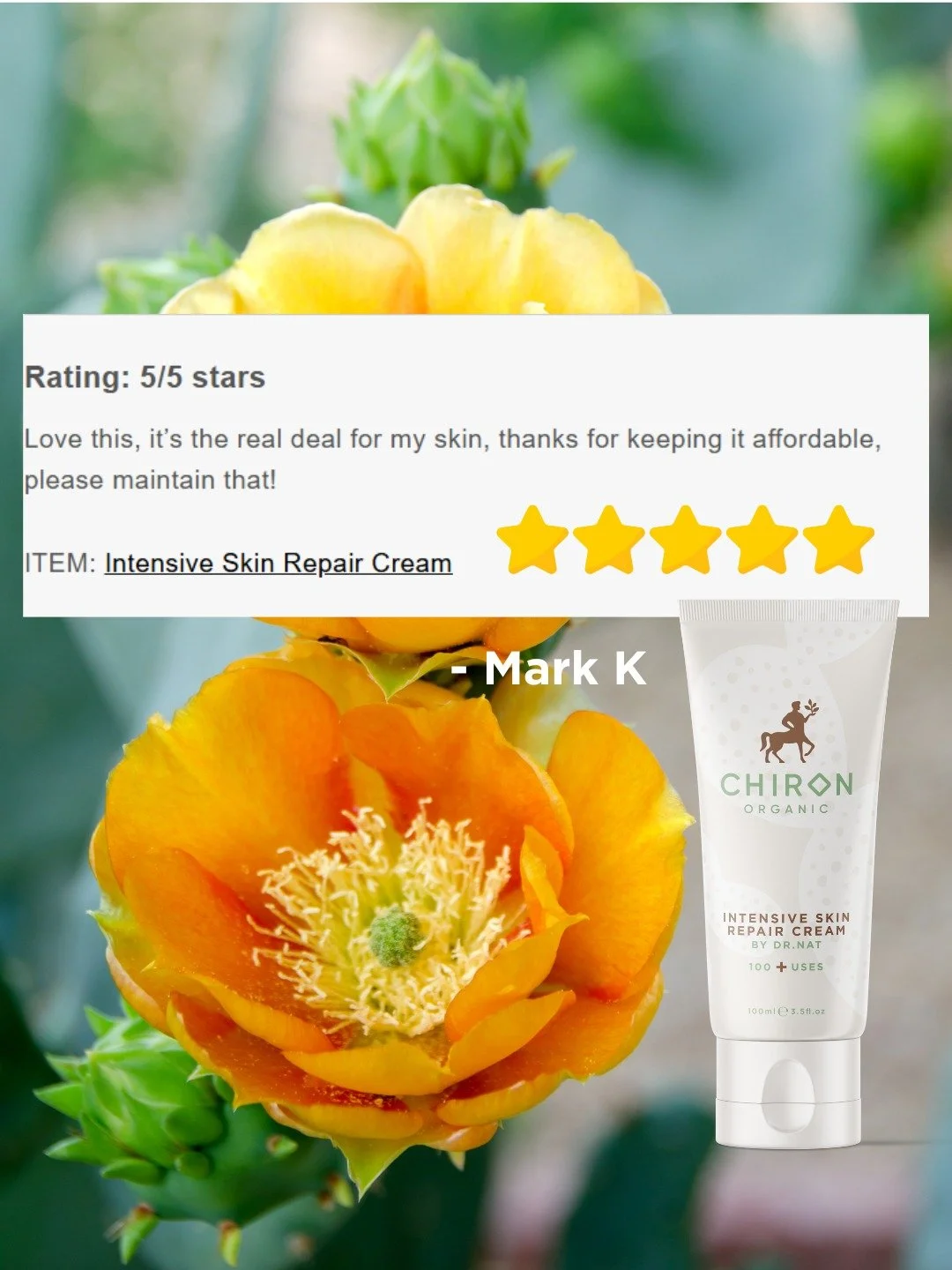 Customer Love

⭐️⭐️⭐️⭐️⭐️
We&rsquo;re so grateful for feedback like this. Every product is made from our organically grown cactus and botanicals &mdash; designed to truly work!

Real ingredients. Real results. Real value.
#ChironOrganic #NaturalSkinc