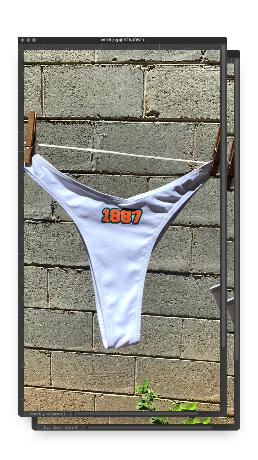 Back of the swimsuit.