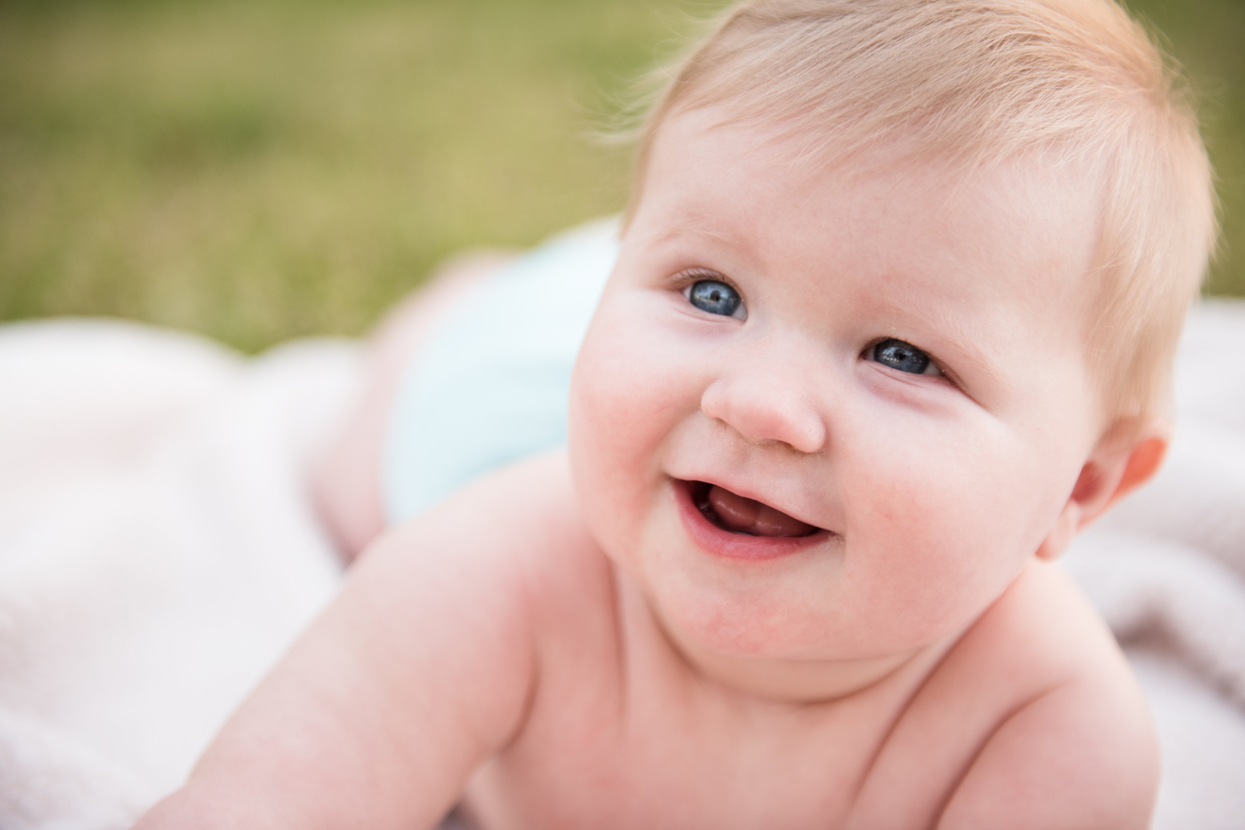 Smiling Baby Boy | Kimberly Cauble Photography