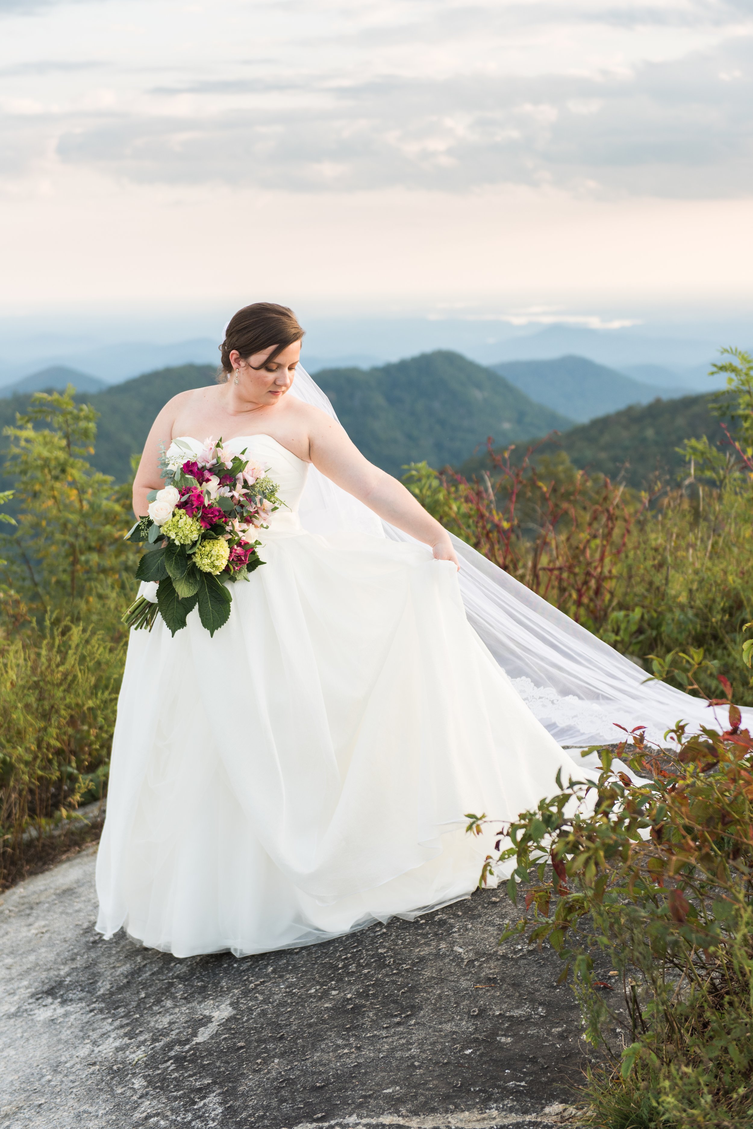 Sassafras Mountain Bridal Portrait | Kimberly Cauble Photography